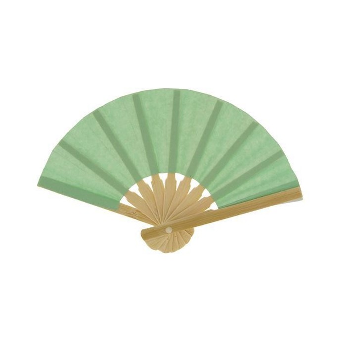 MINI VENTAGLIO H10 VERDE MENTA CARTA E LEGNO